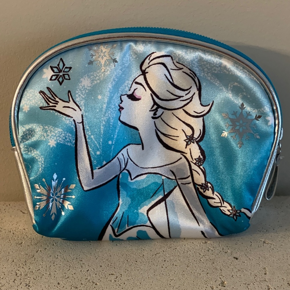 Frozen Elsa Cosmetic Bag SOHO London New York Blue and Silver Bag shimmer